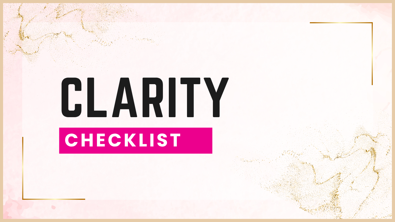 Clarity Checklist — free resources for single moms to find peace, focus, and direction through simple daily habits